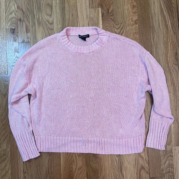 SOMETHING NAVY Subtle Sheen Sweater in Pink Gem Size L - Picture 2 of 6